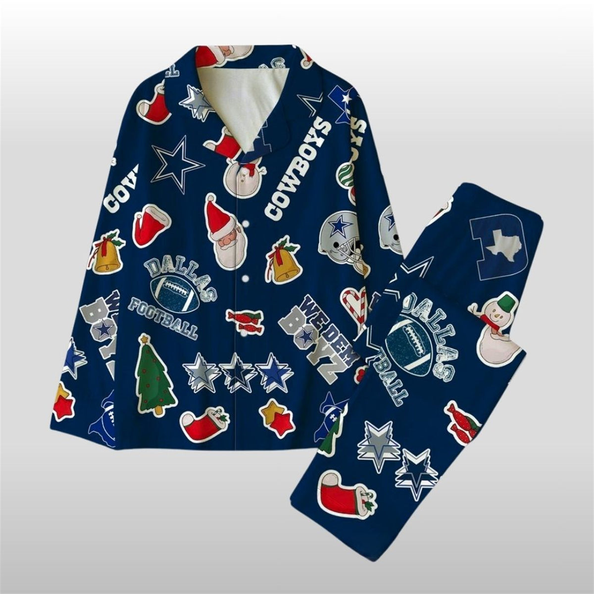 2025 Christmas Dallas Cowboys Pajamas Set