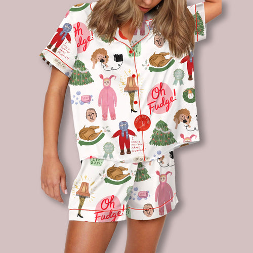 A Christmas Story Silky Satin Pajama Set