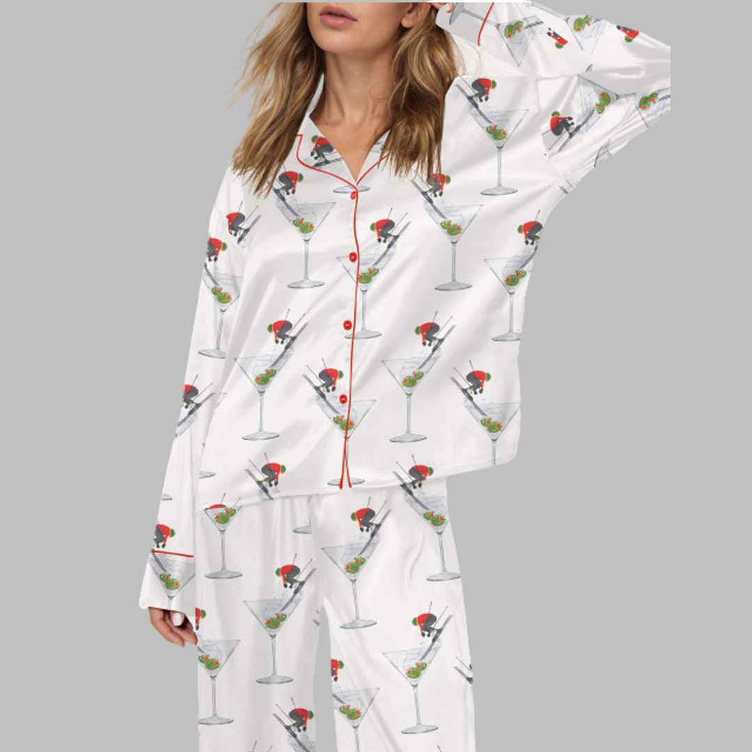 Apres Ski Dirty Martini Satin Pajama Set