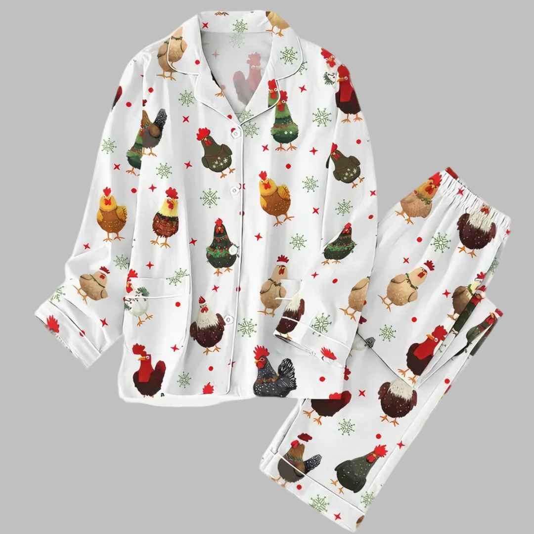 Chicken Christmas Pajama Set