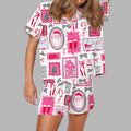 Christmas Bow Silky Satin Pajama Set