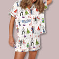 Christmas Love Actually Silky Satin Pajama Set