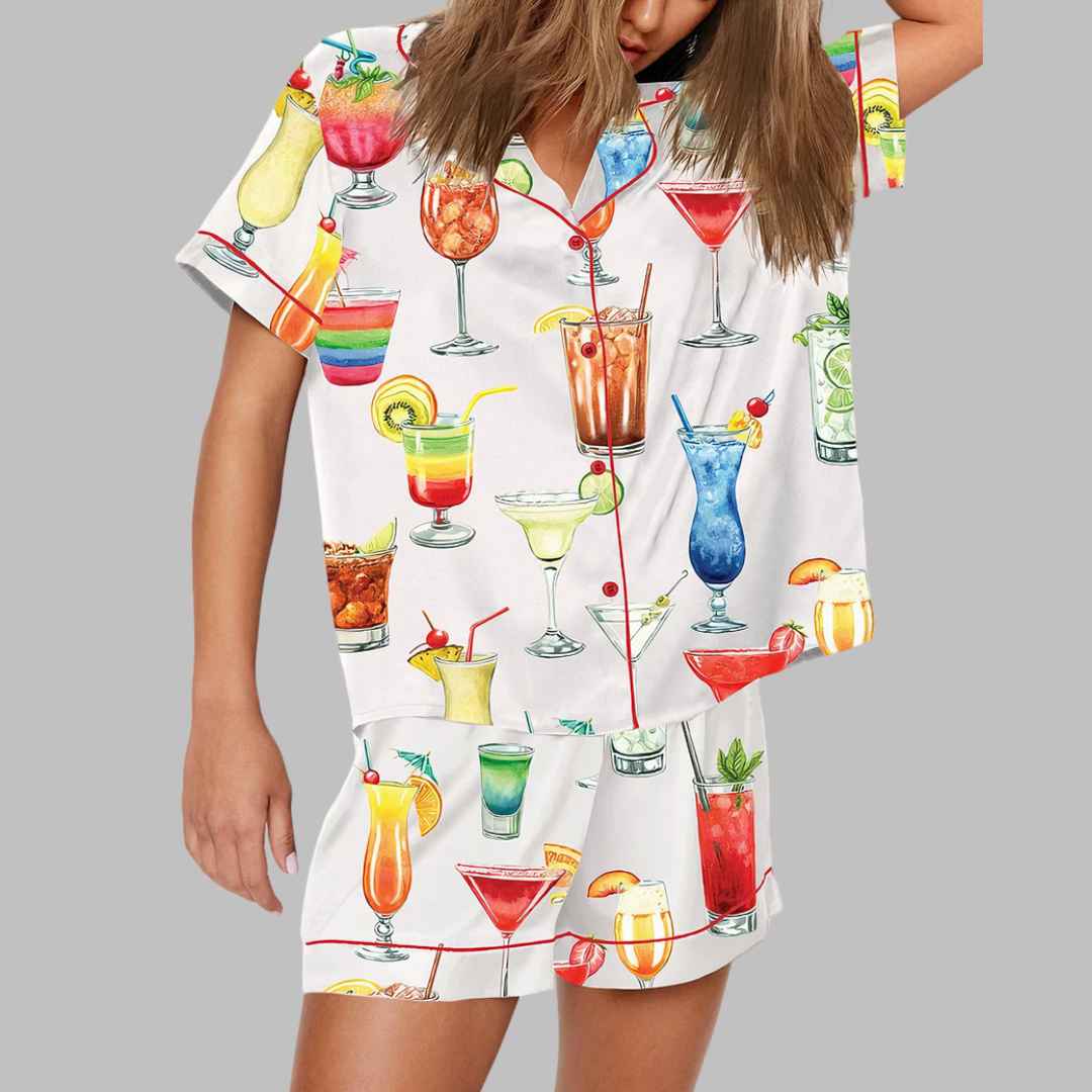 Cocktails Drinking Pajama Set