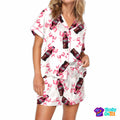 Coquette Pepper Drink Satin Pajama Set For Women