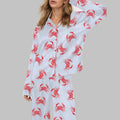 Crab Stripe Silky Satin Pajama Set