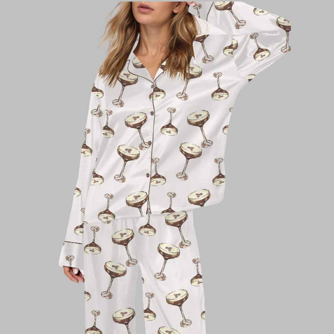 Espresso Martini Satin Pajama Set