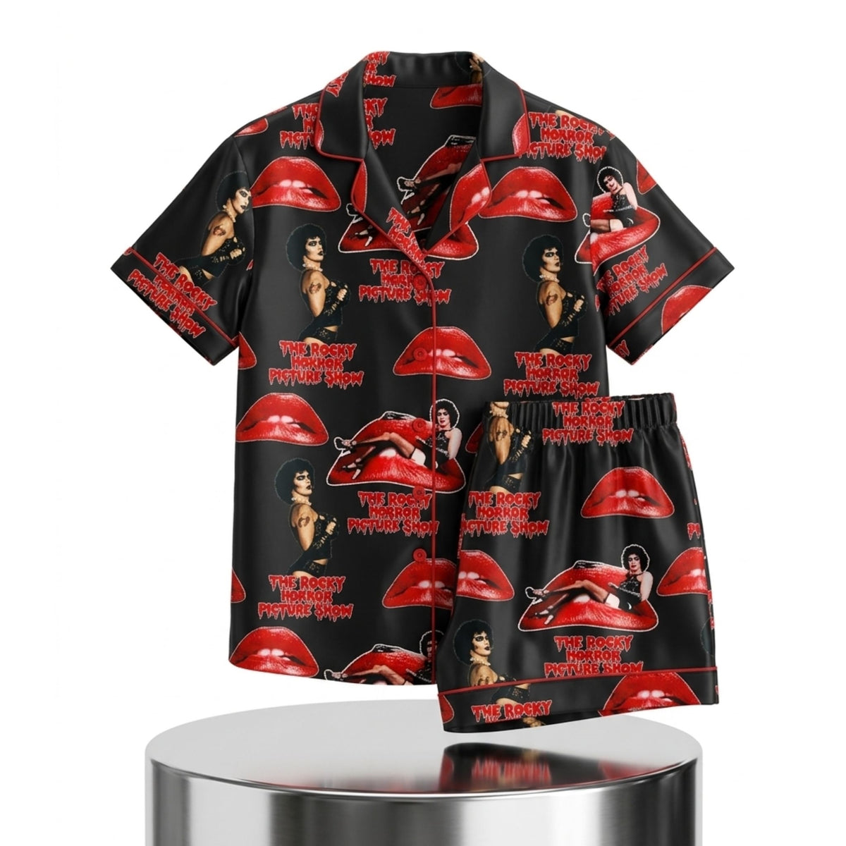 Frank N Furter Rocky Horror Picture Show Silky Satin Pajama Set