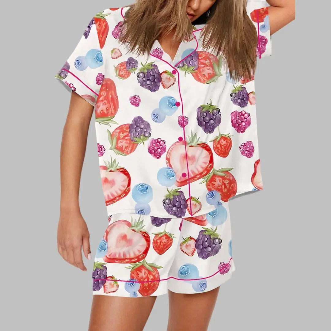 Fruit Print Pajama Set