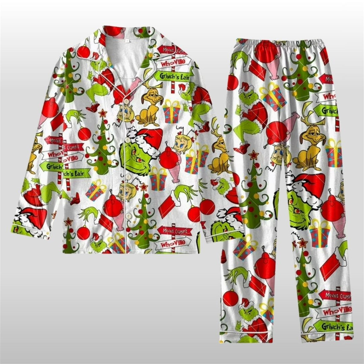 Grnch Christmas Pajama Set