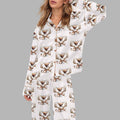 Hunting Antlers Espresso Martini Silky Satin Pajama Set