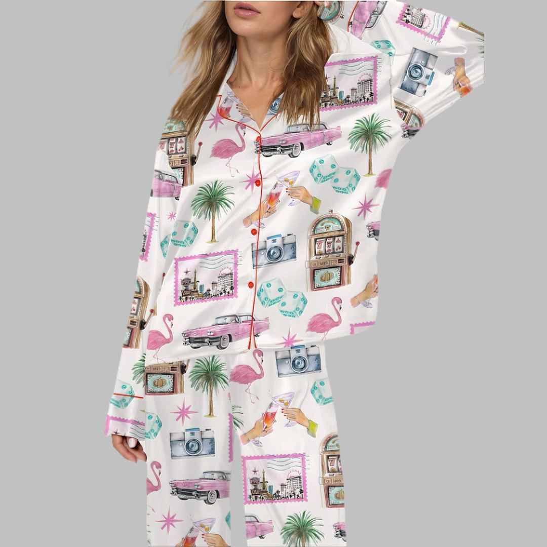 Las Vegas Satin Pajama Set
