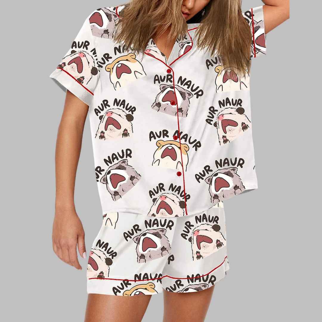 Opossum Mouse Aur Naur Pajama Set