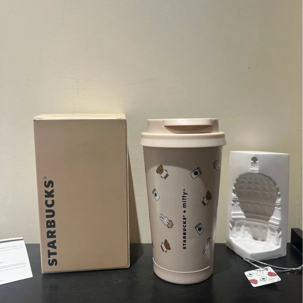 Cartoon Miffy Rabbit Coffee Cup Thermos Cup Large Capacity Exquisite Fashion Creative Personality High Appearance Birthday Gift
