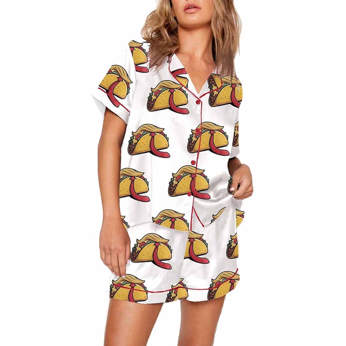 TACO Trump Always Chickens Out Pajama Set