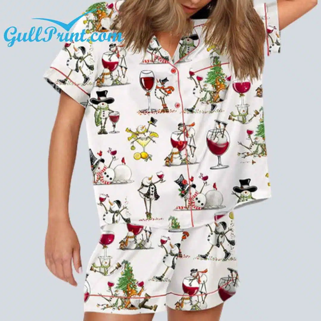 Winey Snowman Pajama Set