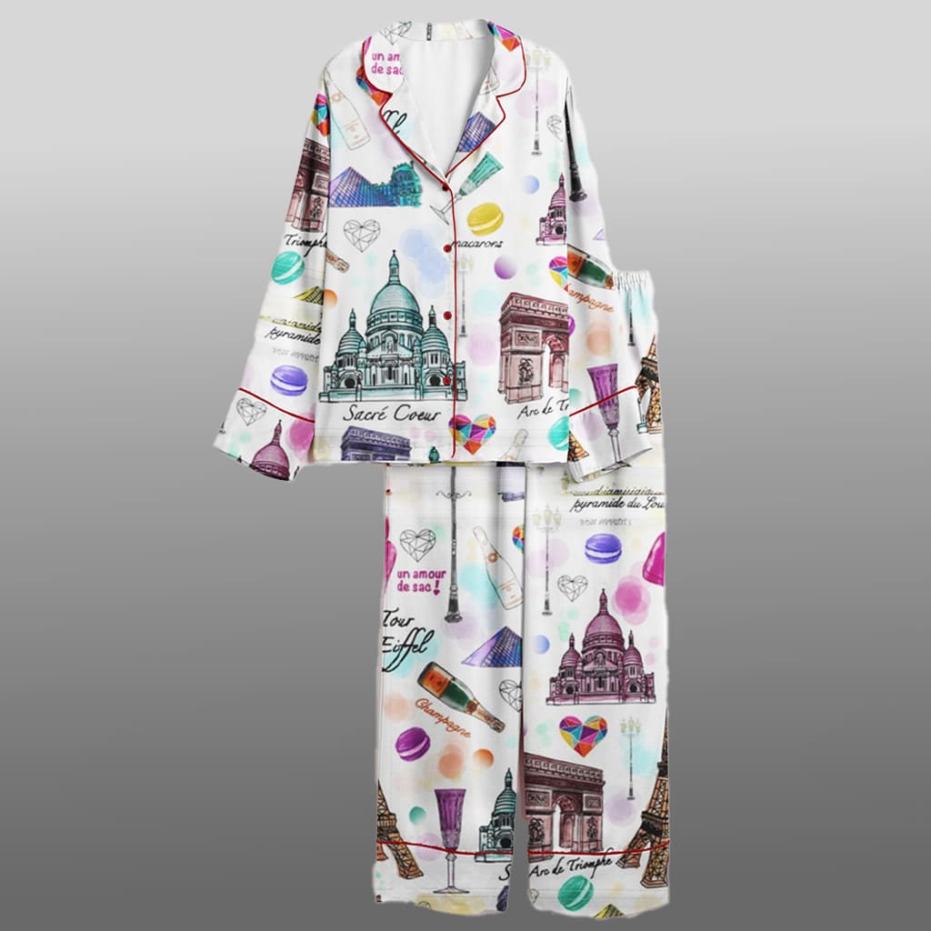 Women's Voyage A Paris Travel Pajama Set
