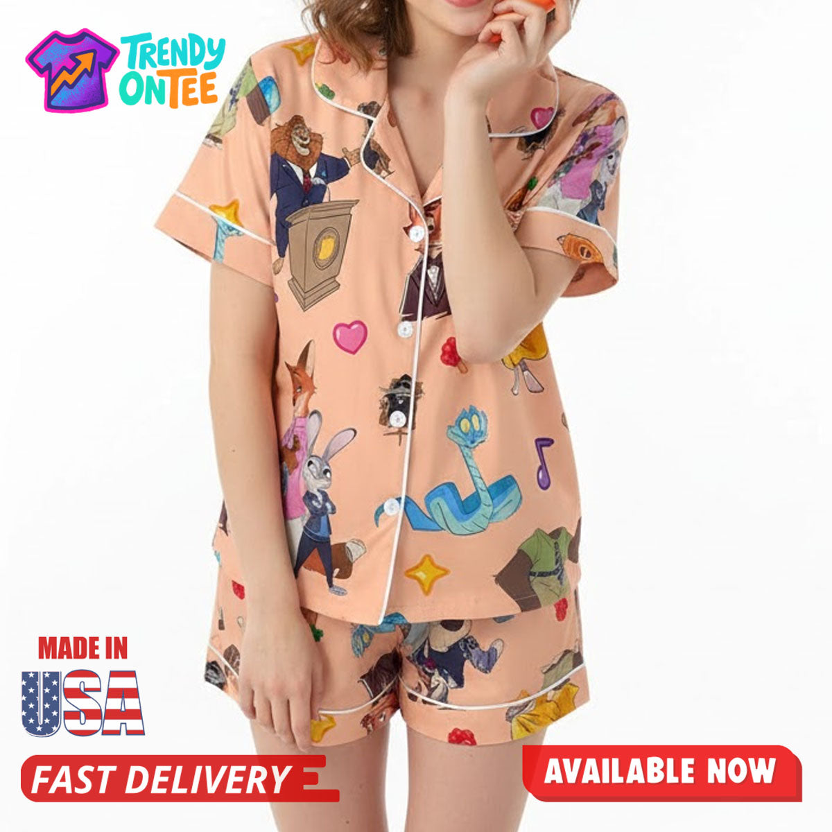 Zootopia 2 Nick Wilde and Judy Hopps Pajamas Set