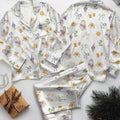 Rapunzel Tangled Satin Pajamas Set, Disney Princess Women PJs, Bridesmaid Matching Sleepwear, Coquette Bow PJs