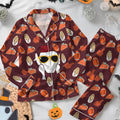 Fun Friends Thanksgiving Satin Pajamas Set, Friends Turkey Thanksgiving Pajamas, Happy Friendsgiving Turkey Shirt