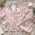 Disney Aristocats and Dalmatians Satin Pajamas Set, The Aristocats Marie Cat Pajama, Perdita And Pongo 101 Dalmatians Pajamas