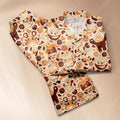 Anime Chip Cookies Pajama Set, Cookies Sleepwear Soft Polyester Pajamas Loungewear for Fans