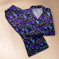 Ghostly Mystic Pajamas Set Fire Blue Ghost Anime Loungewear Polyester Blend Couple Pajamas Set