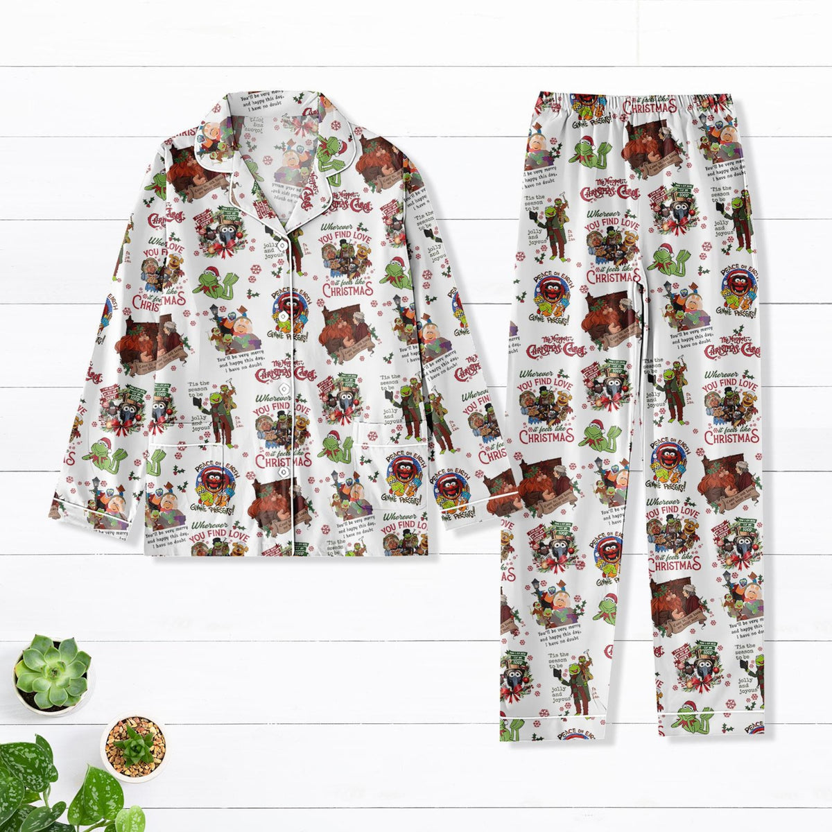 The Muppet Christmas Carol Pajamas, Disney Muppet Xmas Holiday Pajama Set, Cartoon Women Pajamas, The Muppet Shirt, Magic Kingdom Shirt