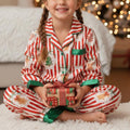 Couqette Disney Gingerbread Bakery Christmas Satin Pajamas Set, Mickey Minnie Christmas Sleepwear, Disney Christmas Loungewear