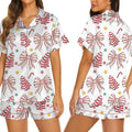 Candy Cane Christmas Pajama Set – Satin Holiday Loungewear