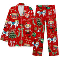 Nutcracker Christmas Pajama Set – Satin Holiday Sleepwear, Xmas Gift PJs