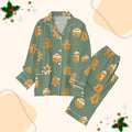 Gingerbread Christmas Pajamas Set, Cookie Xmas Party Pajamas, Funny Christmas Matching Pajamas, Gift For Baker, Winter Holiday Gift