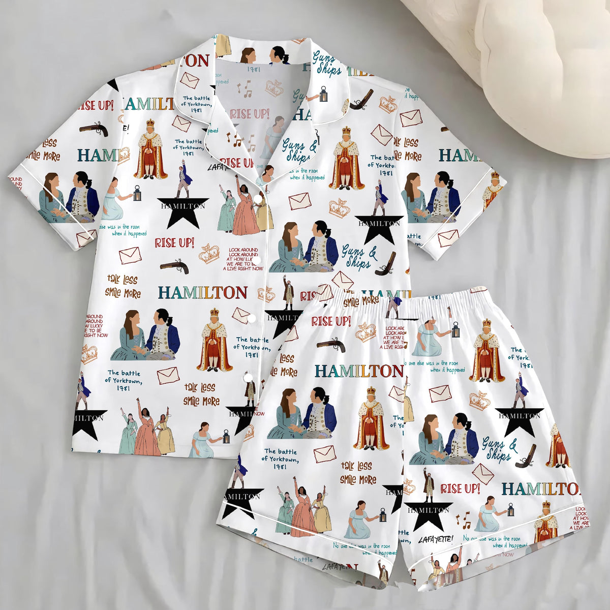 American History Musical Pajama Set, Broadway Fan Gift, 1776 Revolution Loungewear, Founding Fathers Sleepwear, Theater Nerd Clothing