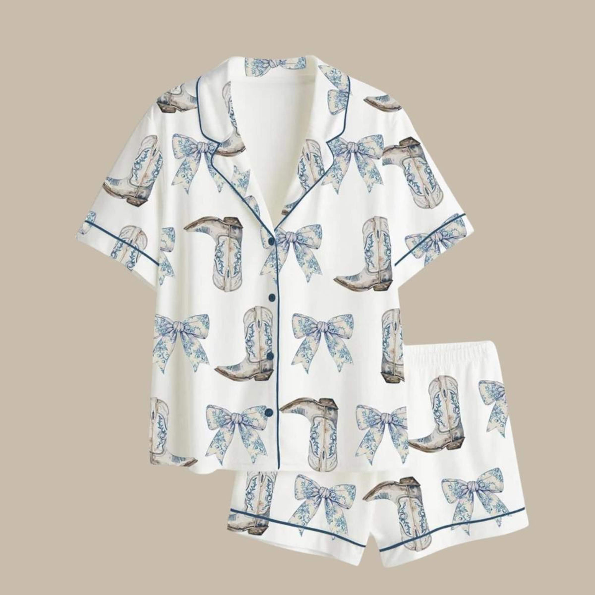 Charleston Toile Pajama Set – Coastal Chic Sleepwear – Bachelorette Party & Bridal Getting Ready Outfit