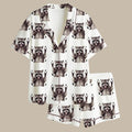 Rocker Raccoon Satin Pajama Set • Heavy Metal Animal Print