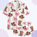 Coastal Cowgirl Pajamas – Western Boots & Bows Coquette Sleepwear
