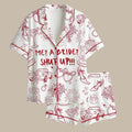 Satin Pajama Set, Bride Short/Long Sleeve Loungewear, Bridal Party Gift