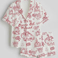 Satin Wedding Pajama Set, Bridal Party PJs, Bride Gift, Going to Chapel Nightwear