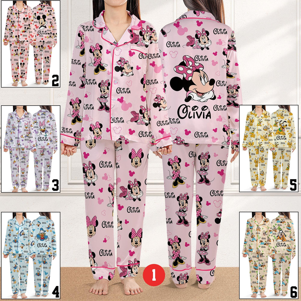 Watercolor Floral Satin Pajama Set, Spring Wedding Flower Sleepwear, Short Sleeve Bride Pjs, Bridal Shower Gift, Getting Ready Outfit