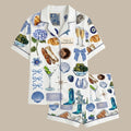 Women's Aesthetic Printed Pajama Set - Comfortable Short Sleeve Sleepwear with Fun Graphic Pattern, Gift For Her