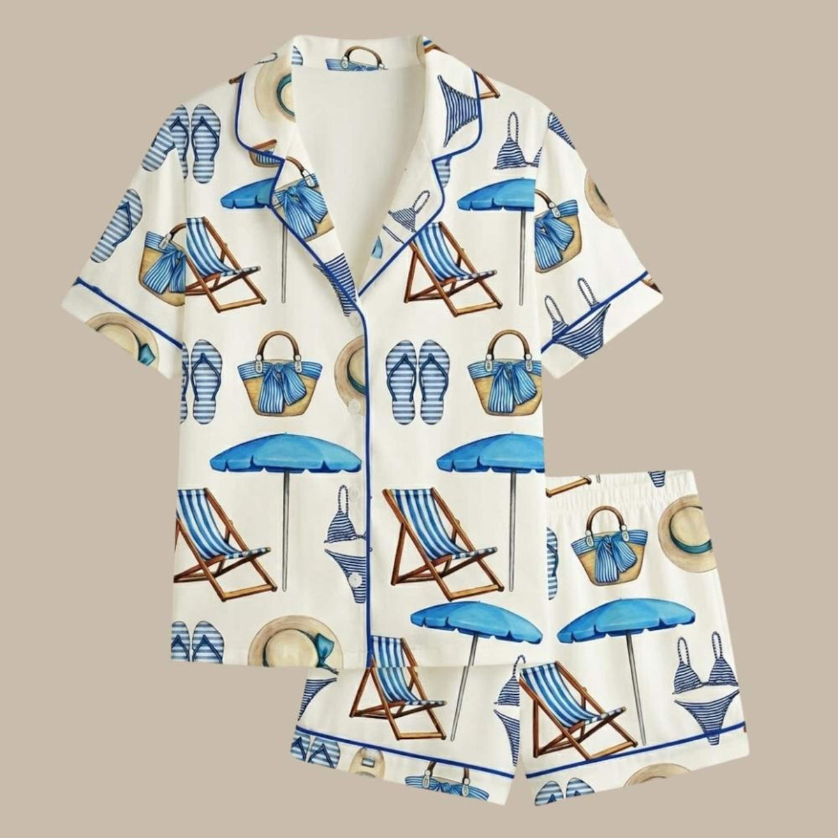 Blue Hydrangea Botanical Sleepwear - Floral Women Loungewear Cozy Sleepwear - Mother's Day Gift