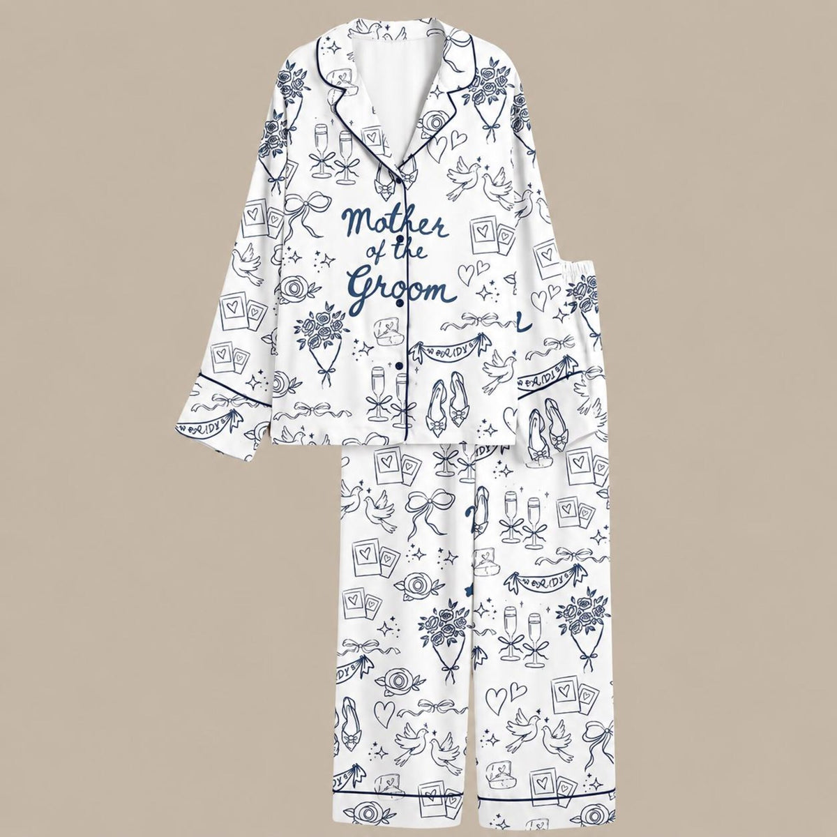 Italian Food Print Pajama Set – “That's Amore” Women's Sleepwear