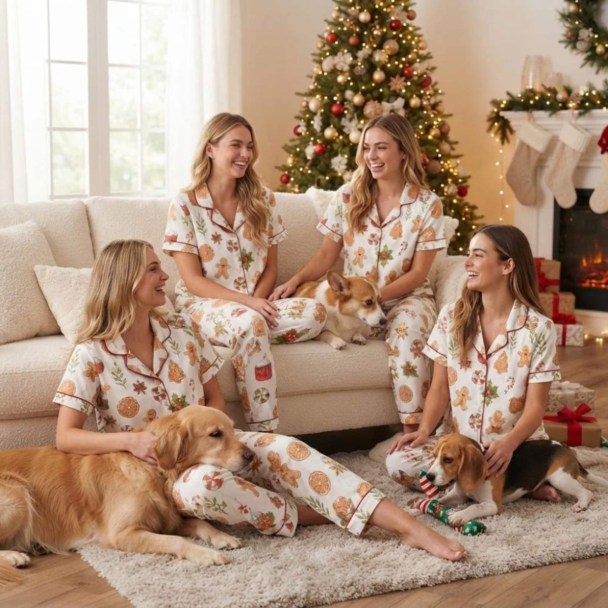 Lobster Pajama Set – Summer PJ Set for Women, Beach Sleepwear, Bridal Party Pajamaspjs