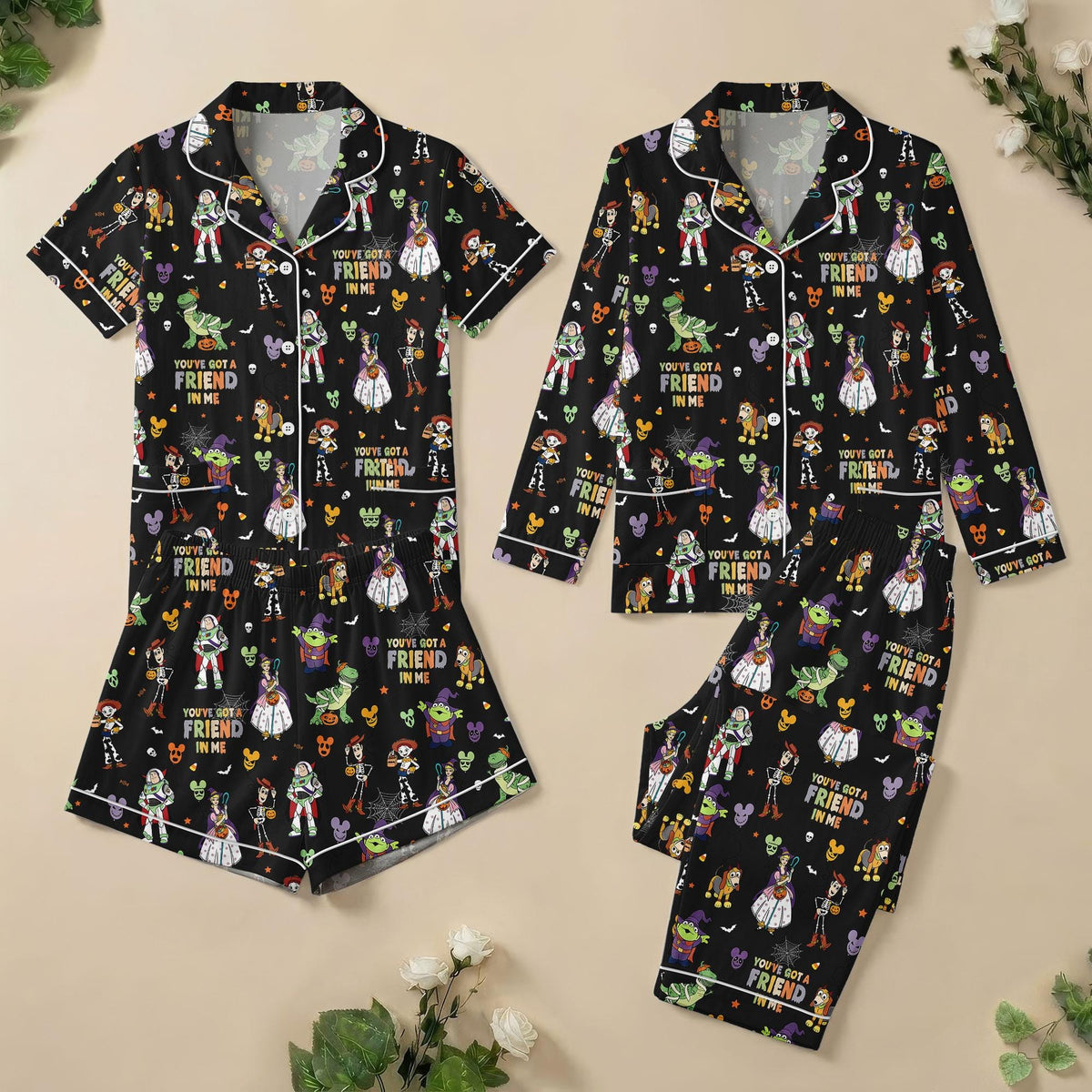 Toy Story Halloween Pajamas, Buzz Woody Jessie Pajama Set, Youve Got A Friend In Me Sleepwear, Disney Halloween Party Pjs Gift