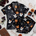 Halloween Mickey Boo Pajama Set, Disney Mouse Ghost Sleepwear, Cute Spooky Button Pajamas, Trick Or Treat Loungewear