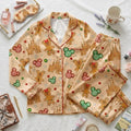 Mickey and Minnie Sweeten Christmas With Disney Magic, Gingerbread Pajamas, Holiday Mouse Nightwear, Festive Winter Bedtime Outfit