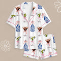 Espresso Martini Pajama Set, Coquette Bow PJs, Cocktail Satin Sleepwear, Cute Drink Loungewear, Bachelorette Gift, Bridesmaid Pajamas