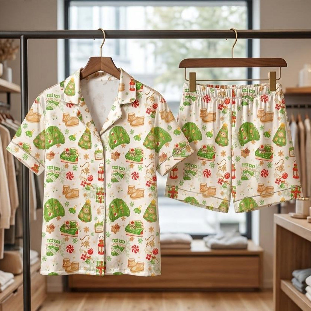 Cozy Christmas Pajamas, Holiday Loungewear Set, Cute Xmas PJ Set, Soft Pajama Pant Set, Winter Sleepwear, Festive Christmas Gifts For Her