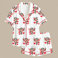 Cowboy Cupid Satin Pajama Set, Valentine's Day Sleepwear