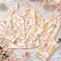 Belle Pajamas Set, Beauty and the Beast Satin PJs for Women, Enchanted Rose Princess Pajamas, Disney Sleepwear, Belle Lover Gift