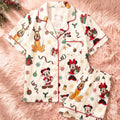 Mickey Minnie Pluto Christmas Pajamas, Matching Family Christmas PJs, Kids and Adult Button Up Pajama Set, Disney Holiday Sleepwear